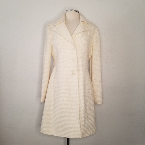 WORTHINGTON WOOL LONG CREAM PEACOAT - Picture 3 of 9